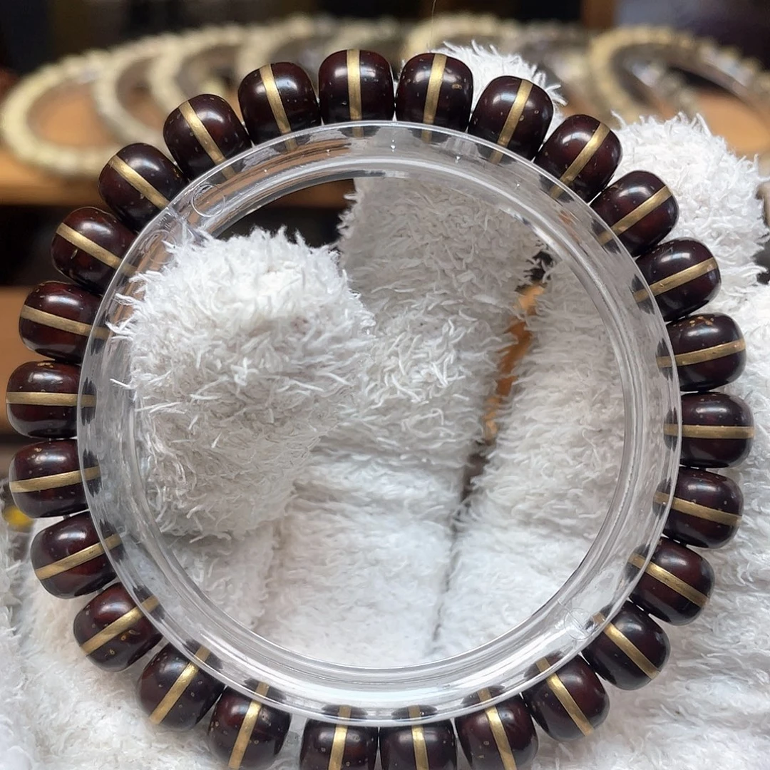 紫金鼠手串紫金鼠镶嵌铜线9+