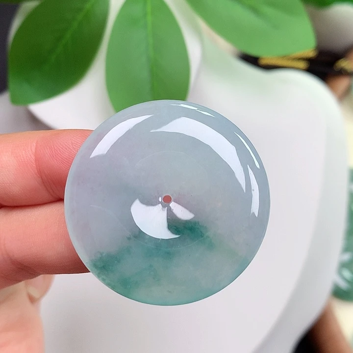颈饰未镶嵌翡翠平安扣 35.4x5.6mm
