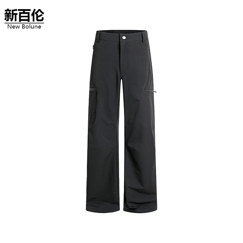新百伦/NEW BOLUNE美式运动冲锋裤男秋季新款百搭垂感直筒长裤子
