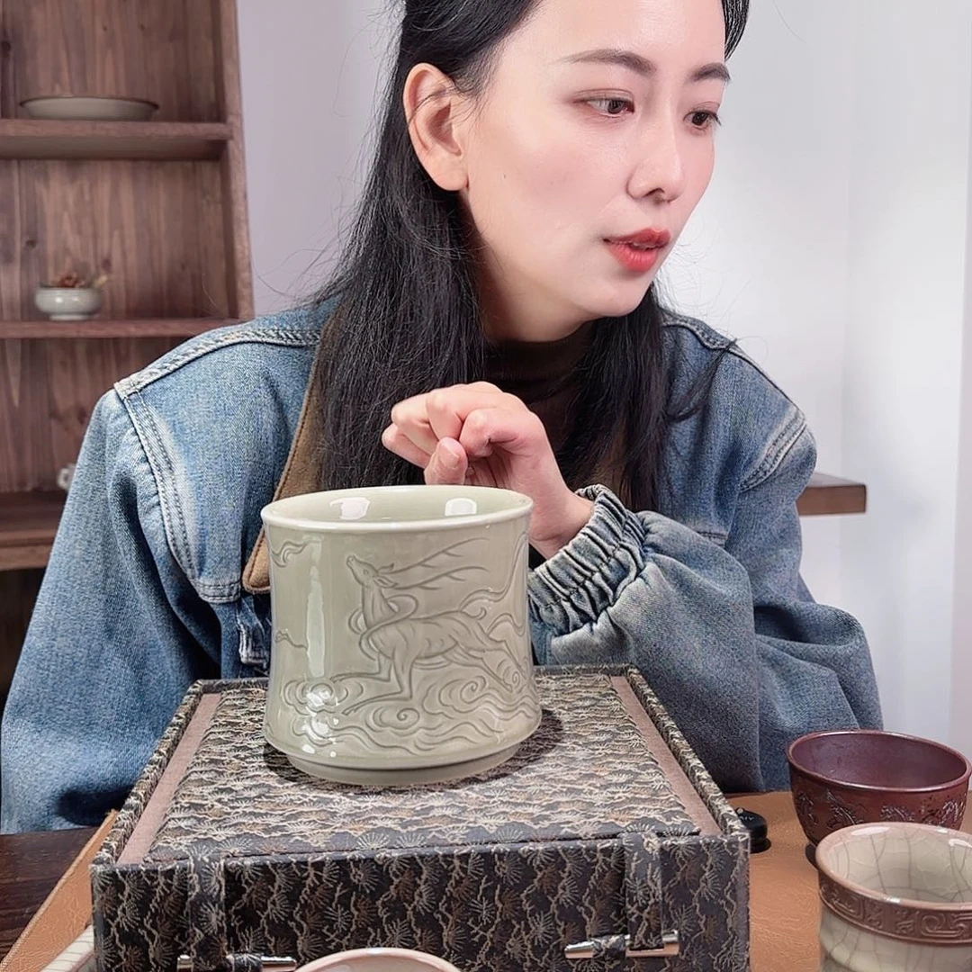 摆件瓷一路有你水洗