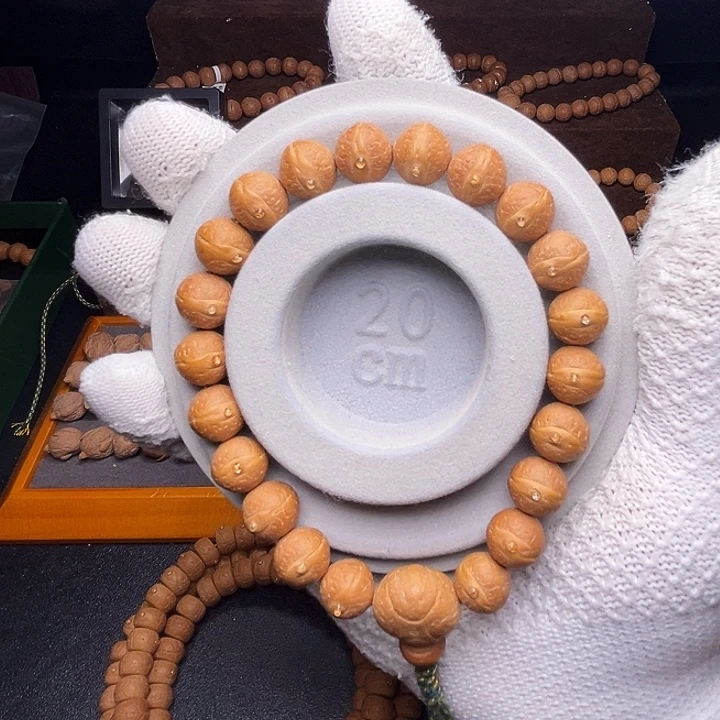 手串凤眼菩提12mm实心玉化皮