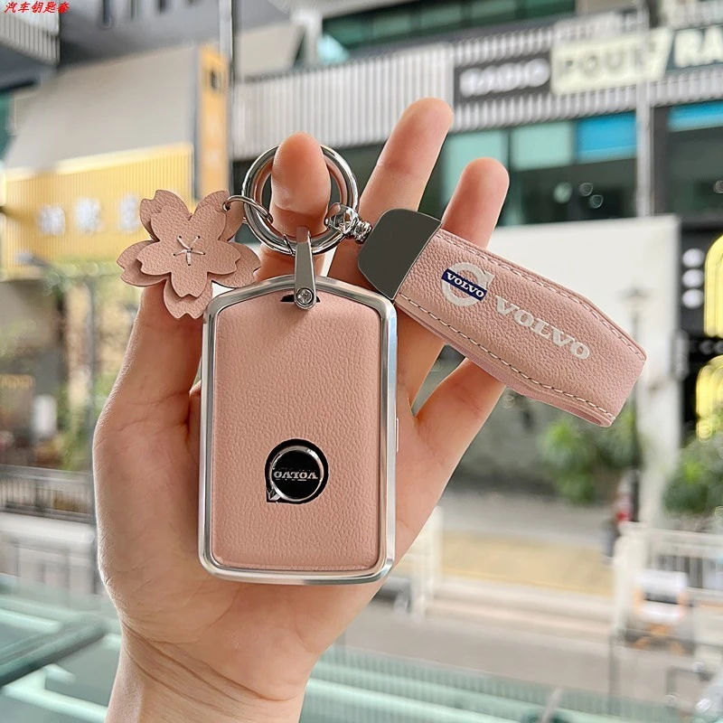 2024款沃尔沃s90钥匙套xc60/s60真皮xc40/xc90壳v60/v90高档女扣