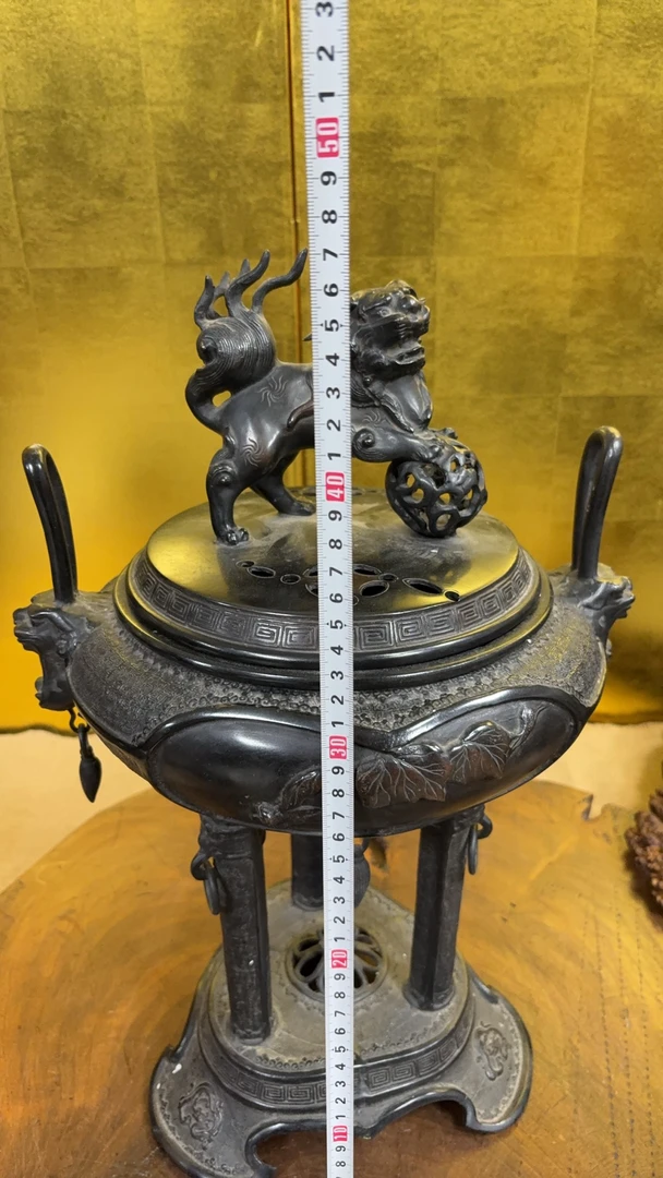精工狮子纽大尺寸铜香炉