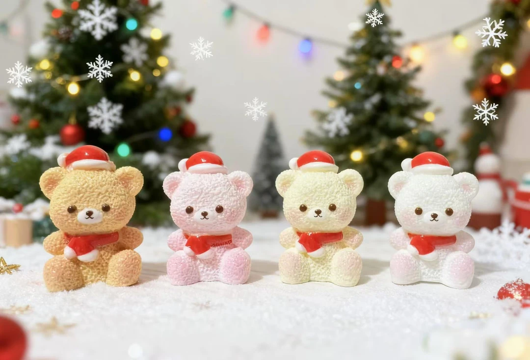 【定制款】圣诞小熊树脂配件手工DIY
