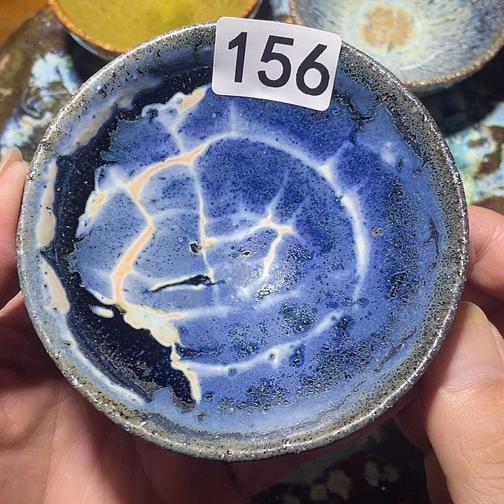 茶盏原矿原釉落灰烧
