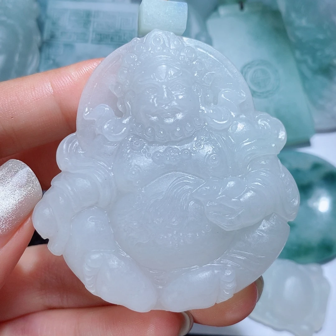 定制翡翠未镶嵌毛货付款后确认抛光