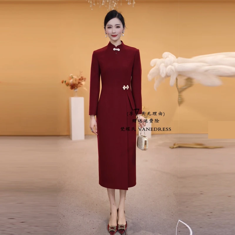气质新年装高贵优雅嫁女儿妈妈礼服婚宴喜婆婆高档连衣裙日常可穿