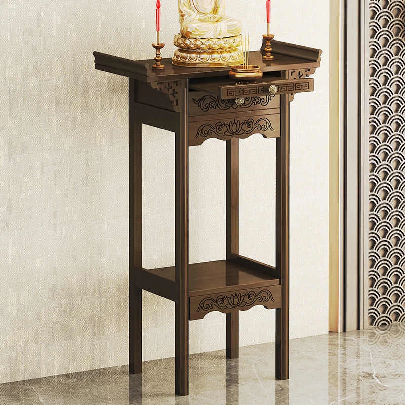 供桌佛台供奉财神爷柜家用佛龛新中式菩萨关公摆放佛像贡桌香案台