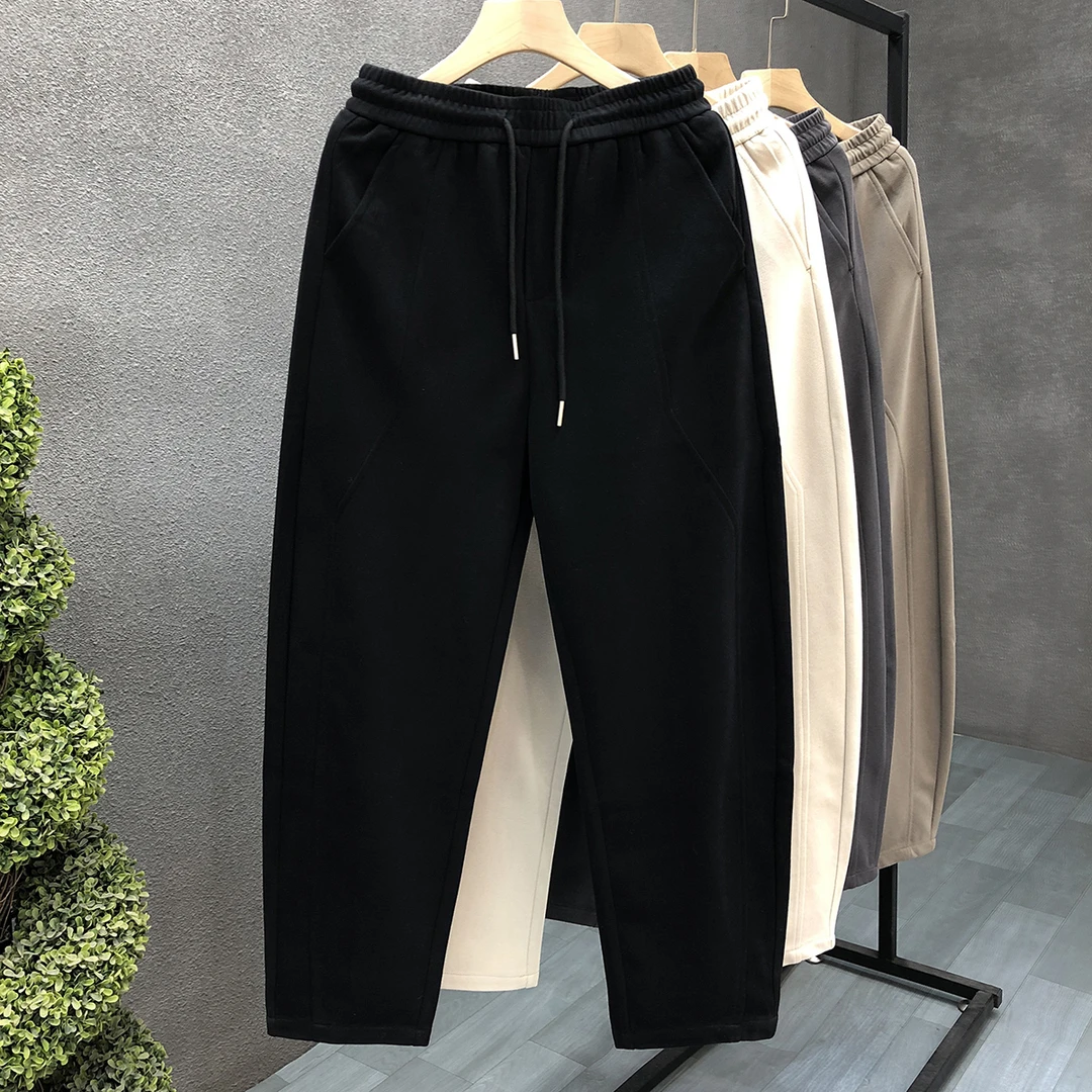 高街风宽松休闲裤男生潮牌帅气裤子2025秋冬新款男士时尚青年长裤