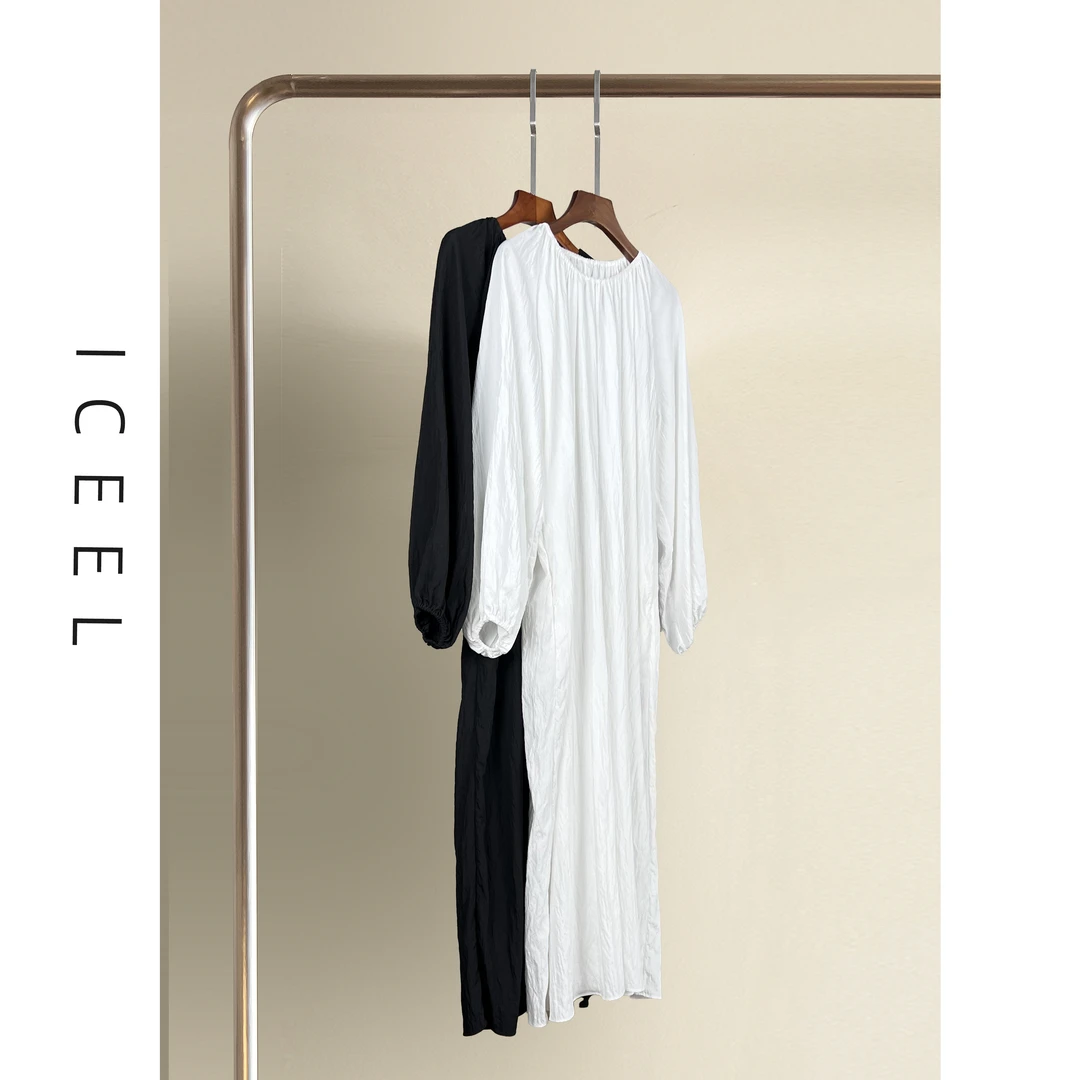 原创轻奢宽松长袖连衣裙女设计感小众名媛气质长裙高端大气上档次