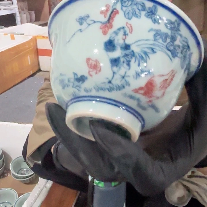 陶其他景德镇高温陶瓷压手杯大吉大利麻仓土