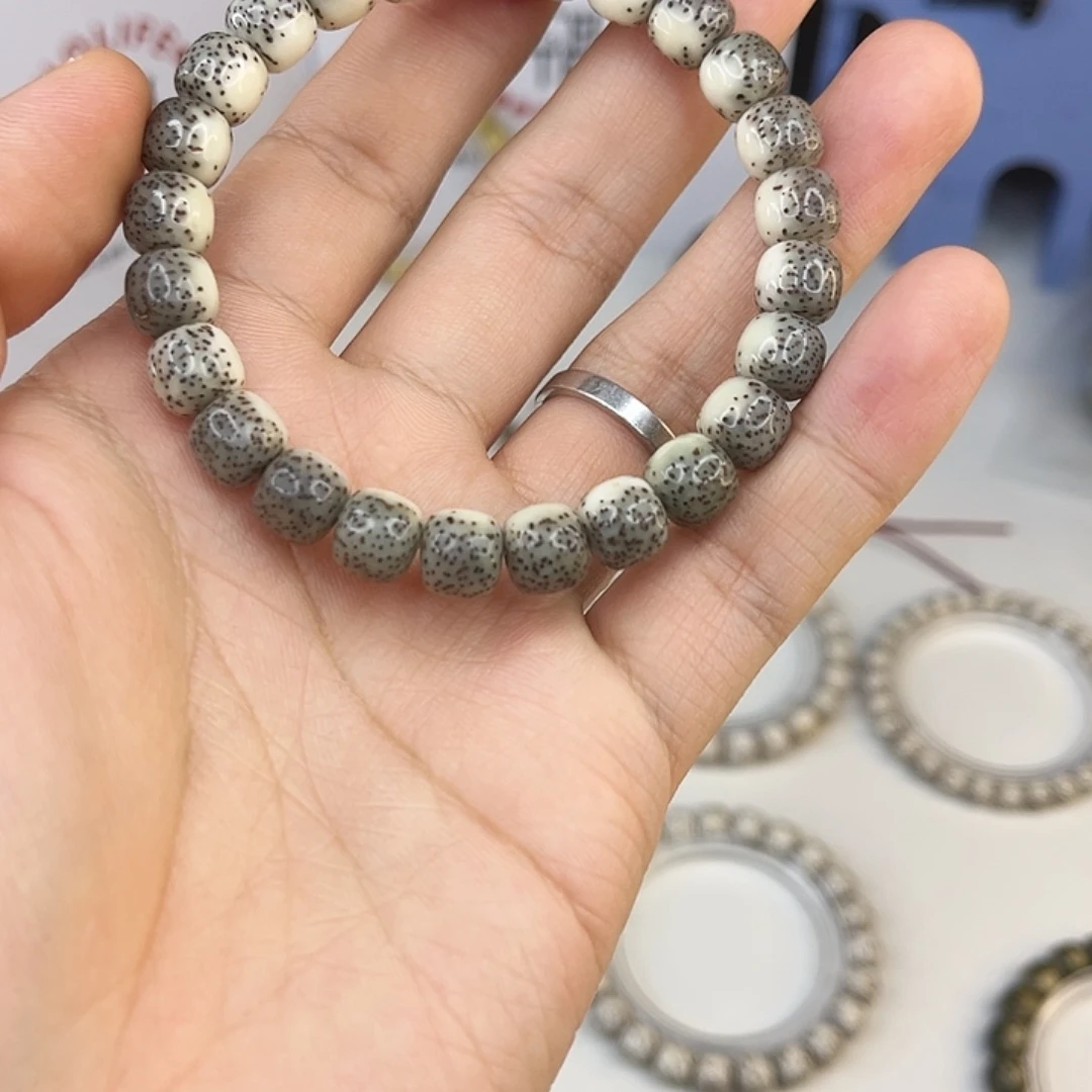 G***7星月菩提手串河豚绿背捡漏