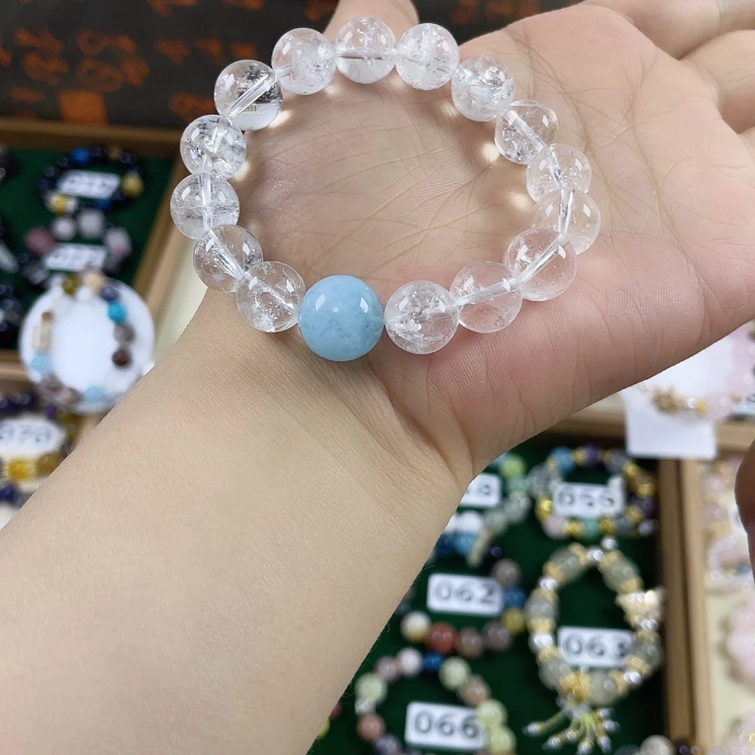 烟晶手链银S925镶嵌