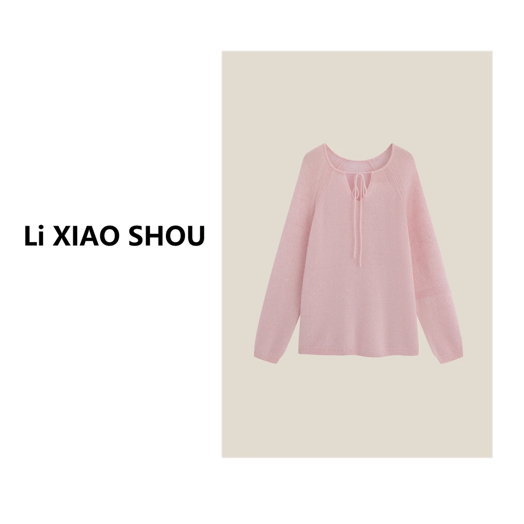 【李小瘦大码女装】春季宽松显瘦透气设计感毛衫57212D