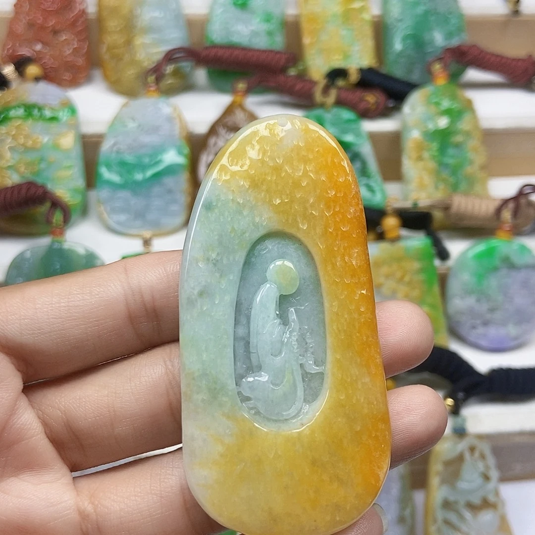 颈饰未镶嵌翡翠天然翡翠Ａ货