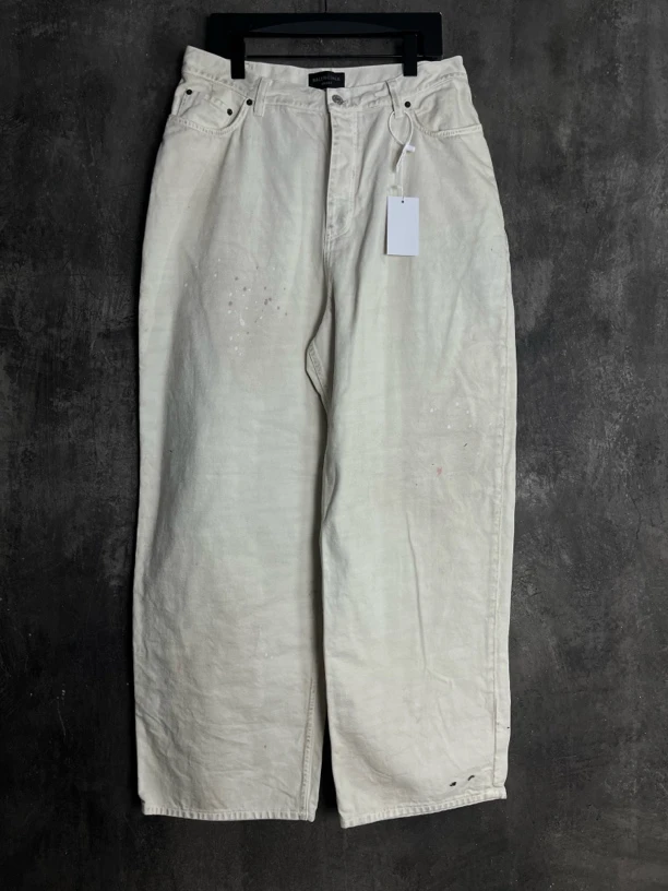 全新未使用 Balenciaga/巴黎世家 S码*1/做旧Baggy牛仔裤/02488