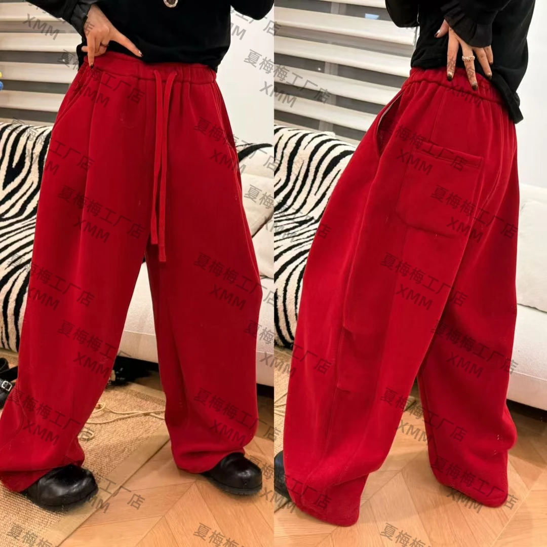XMM.《Mm松弛感天花板卫裤》冬款时尚百搭潮流洋摇粒绒卫裤-669833