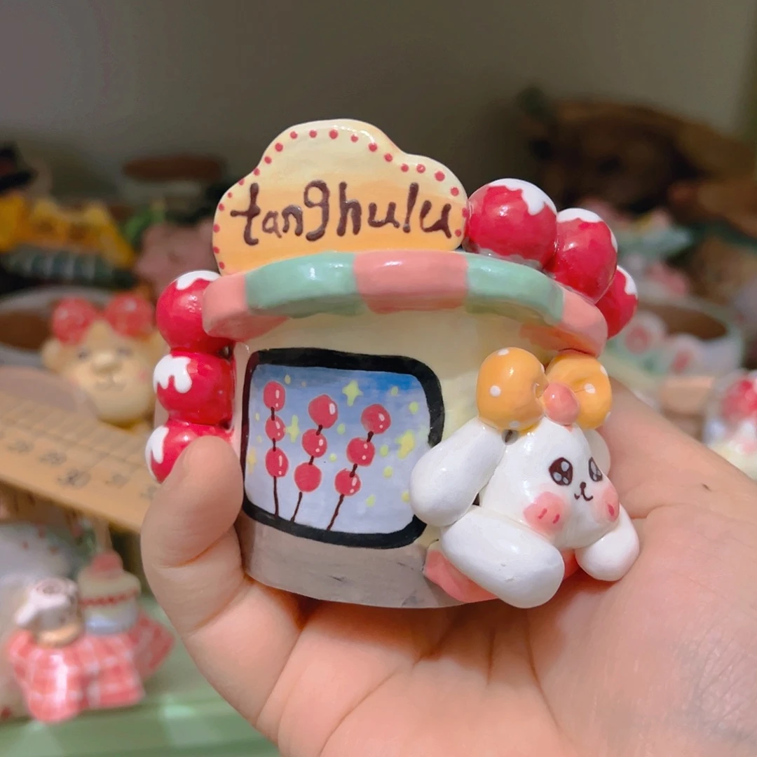 元旦福福微瑕手工多肉花盆