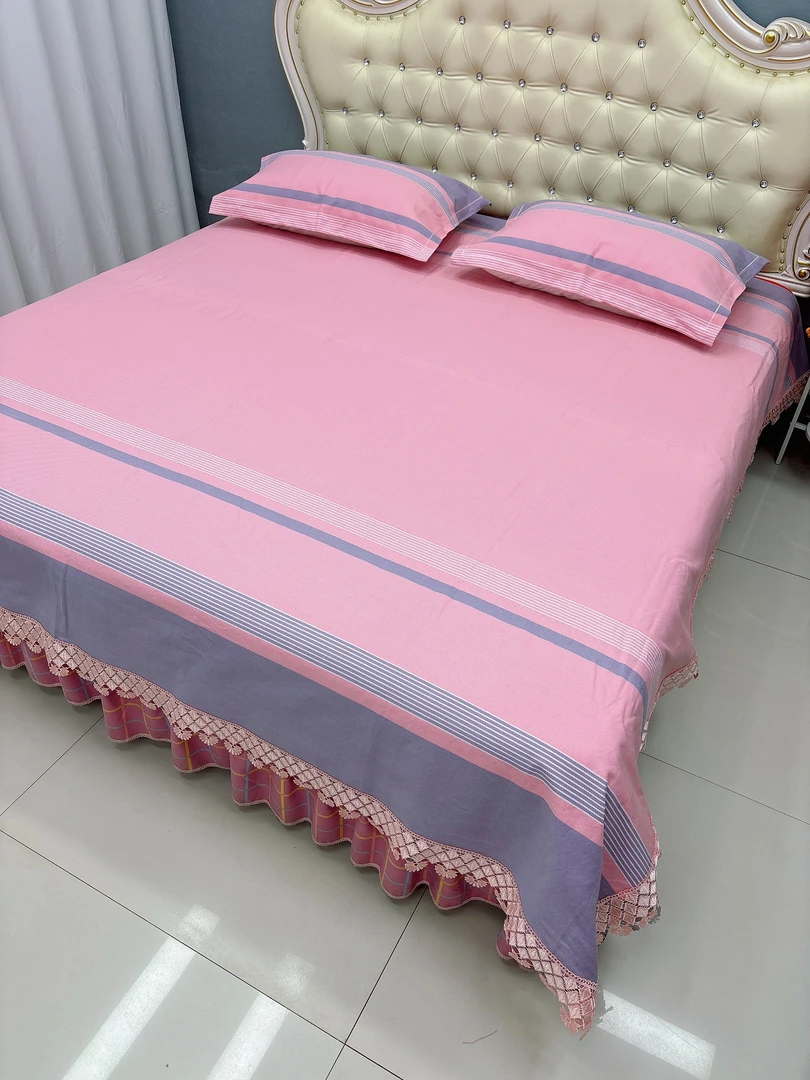 三哥家   全棉手织老粗布（香草绵绵）蕾丝款