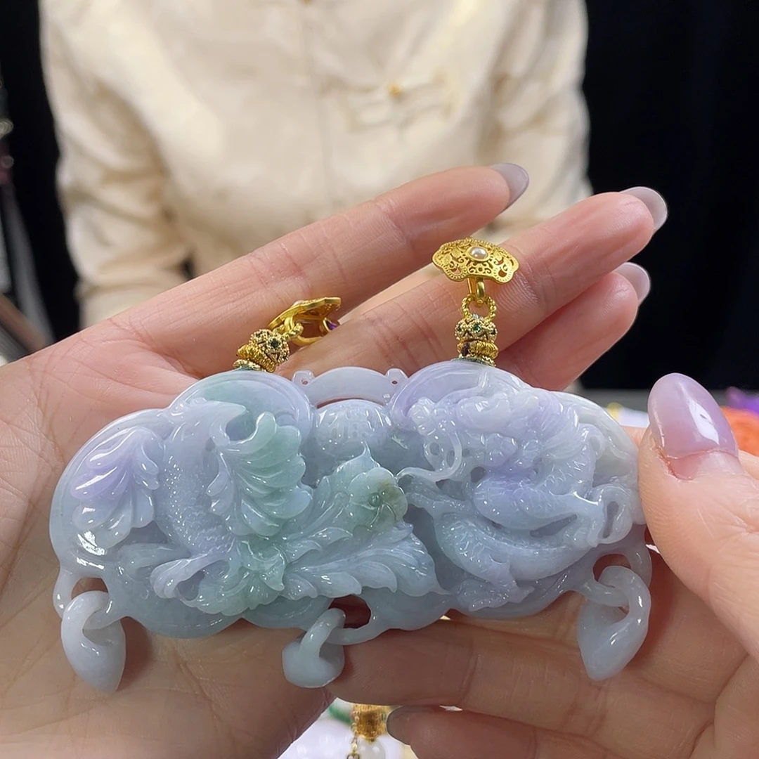 翡翠颈饰未镶嵌代编织