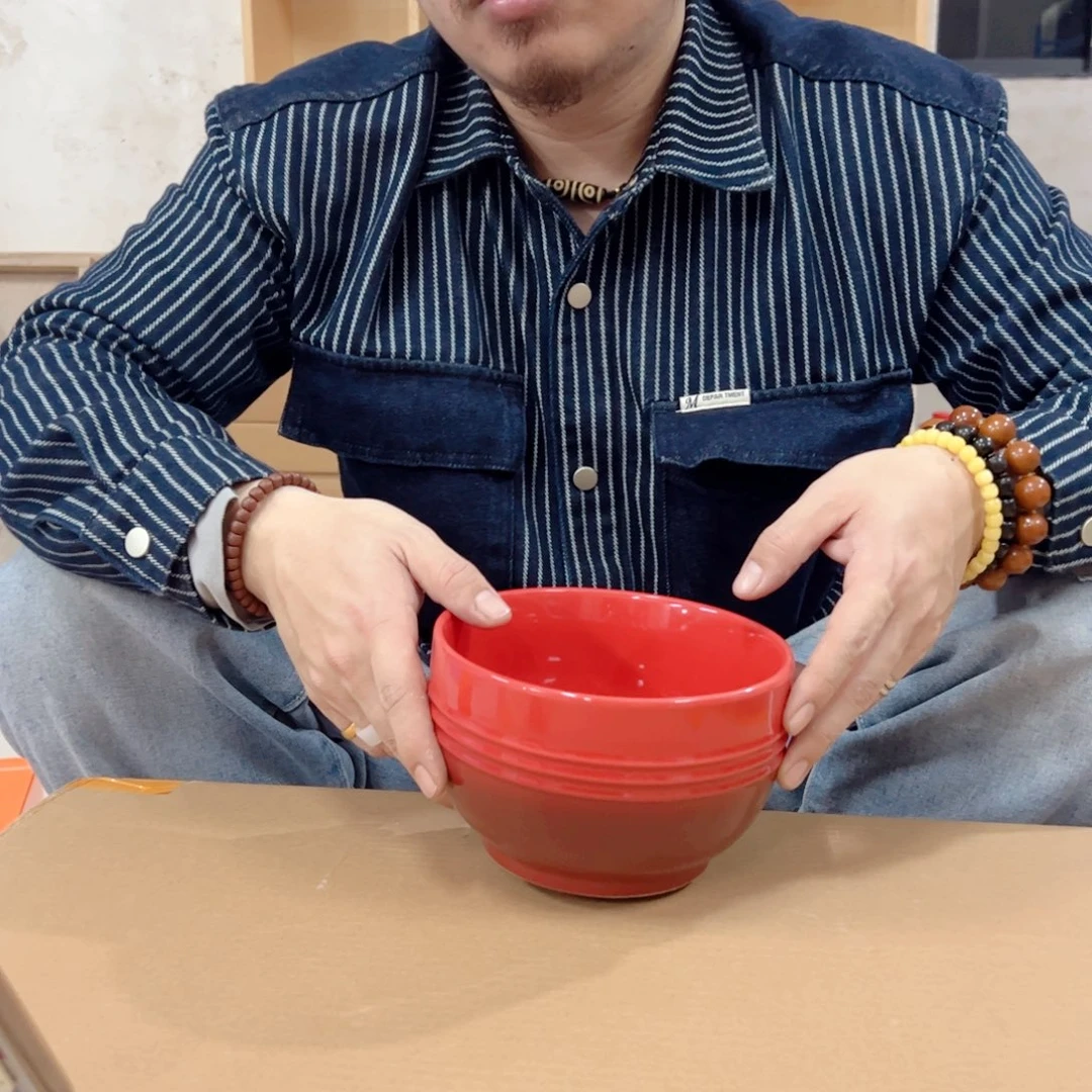 盘小姐姐家瓷器好漂亮轻虹红色wan