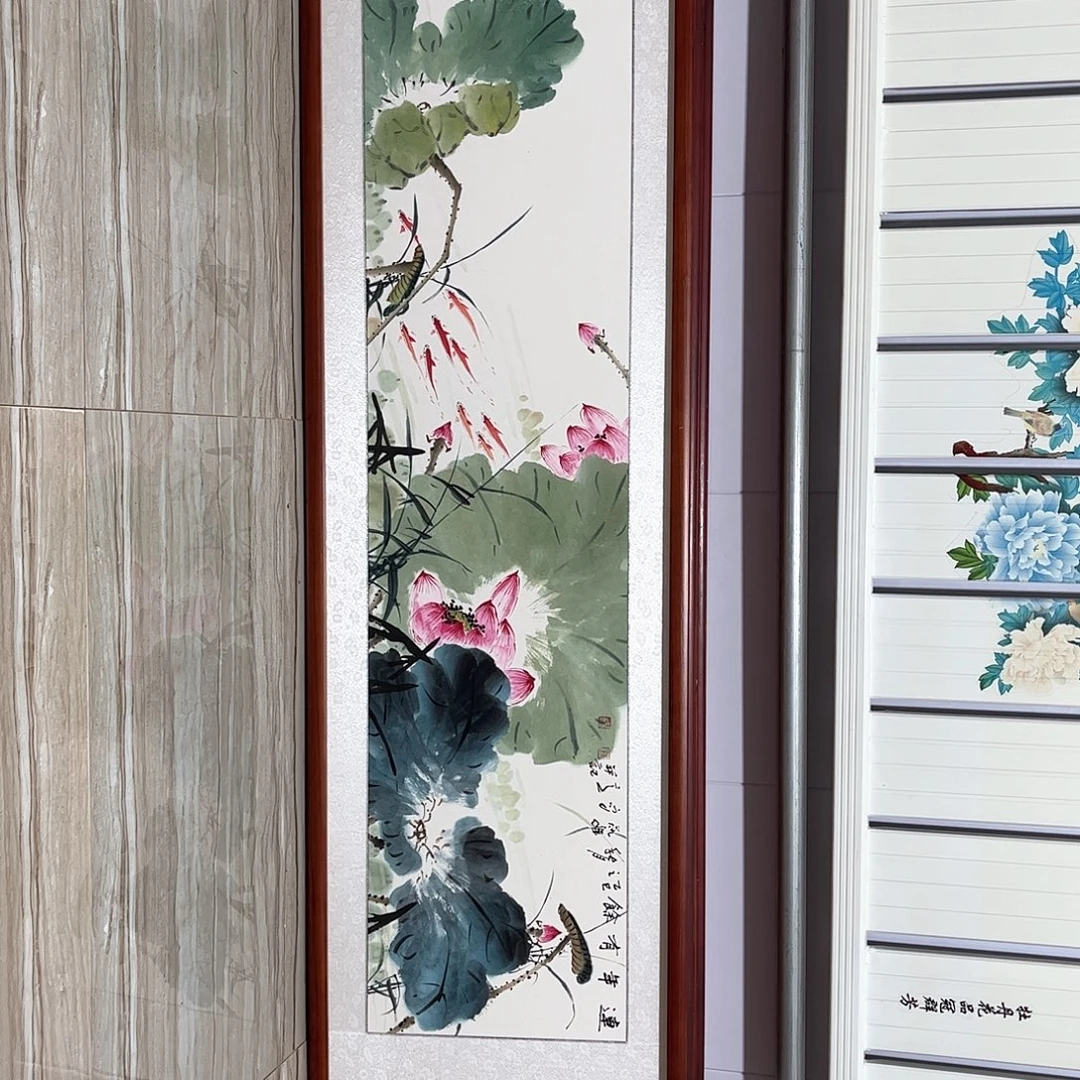 国画书画作品带框163×48