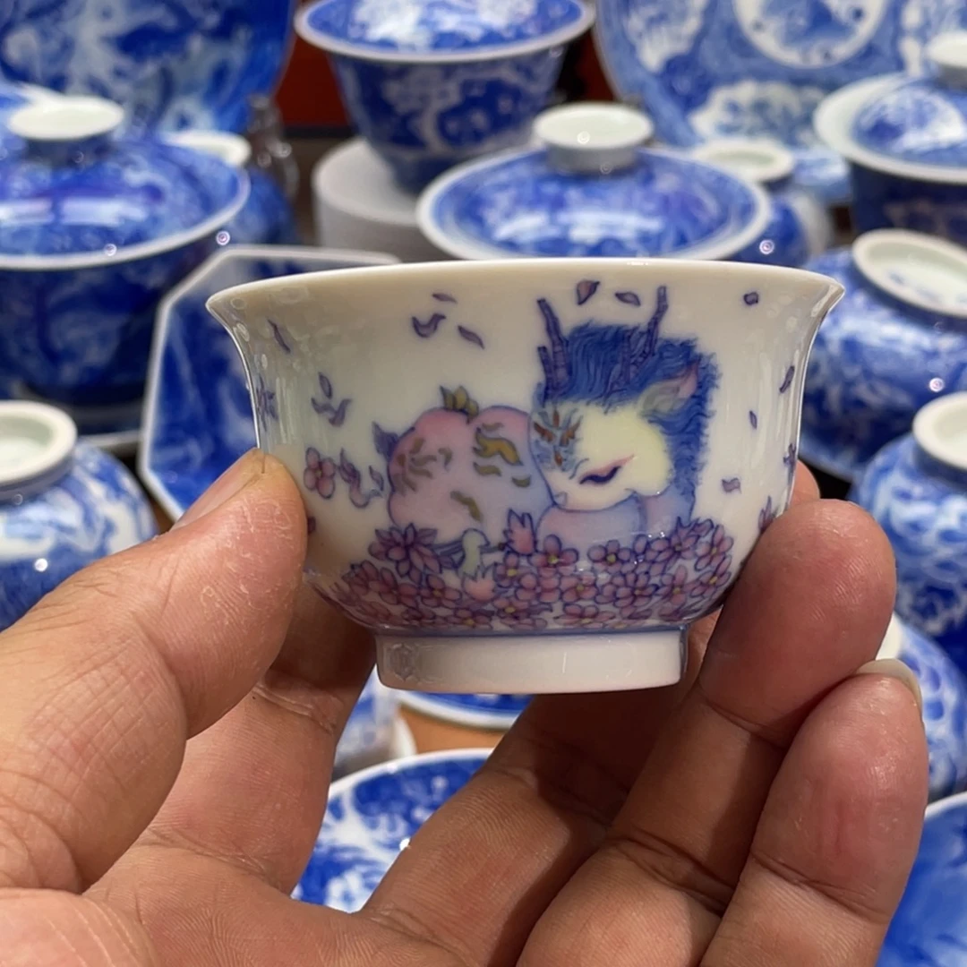 斗彩 山海经 白泽