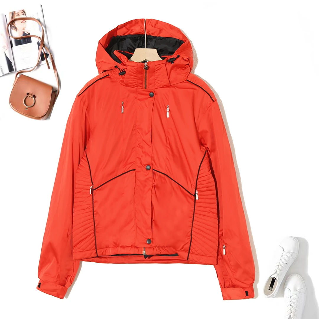 拼接新款休闲宽松连帽保暖女士设计感户外冬休闲棉服百搭P-2G195