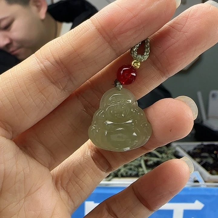 和田玉未镶嵌颈饰20mm