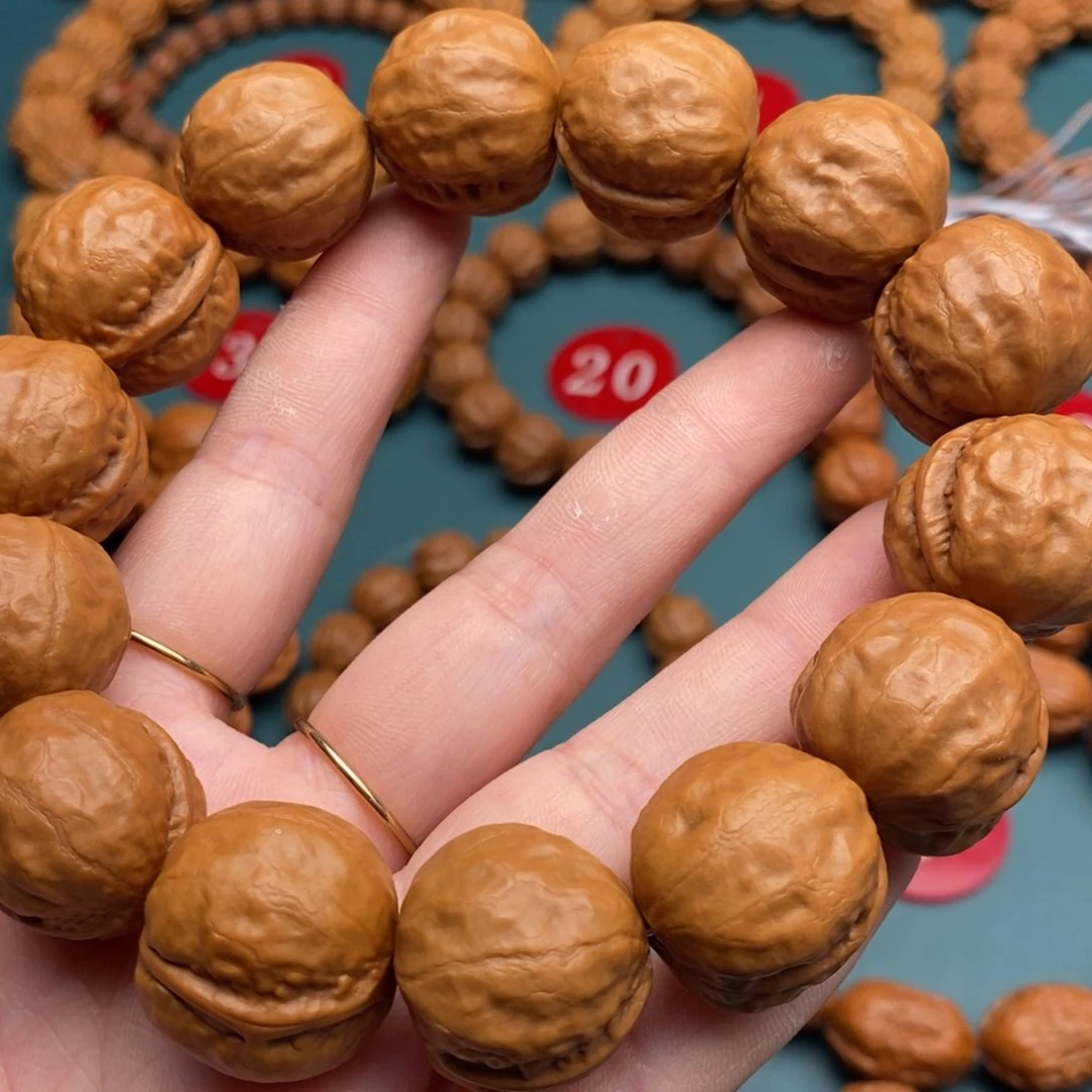 文玩核桃手串21尺寸光头