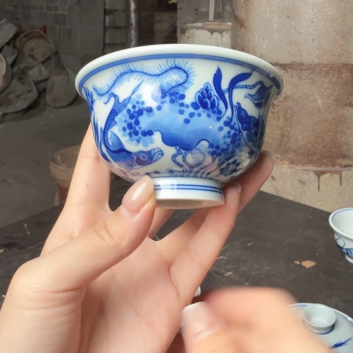 杯子仿清鱼藻压手80cc