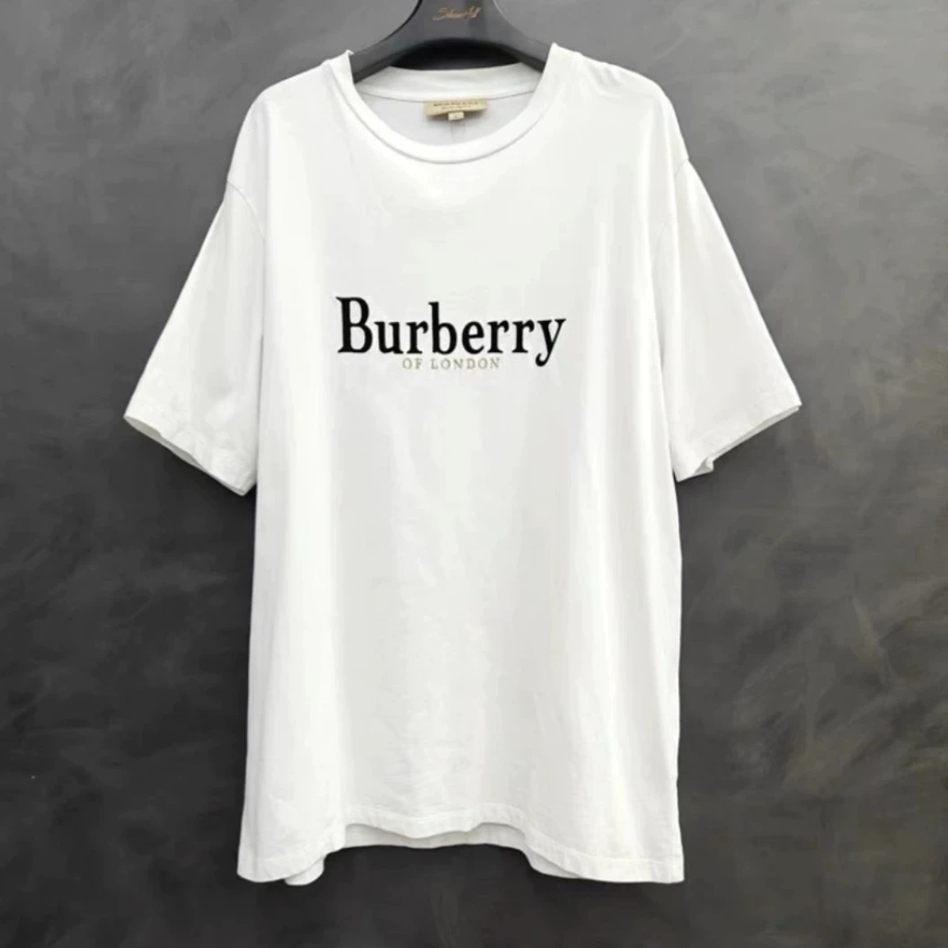 95新 BURBERRY/博柏利 经典字母logo刺绣T恤1637