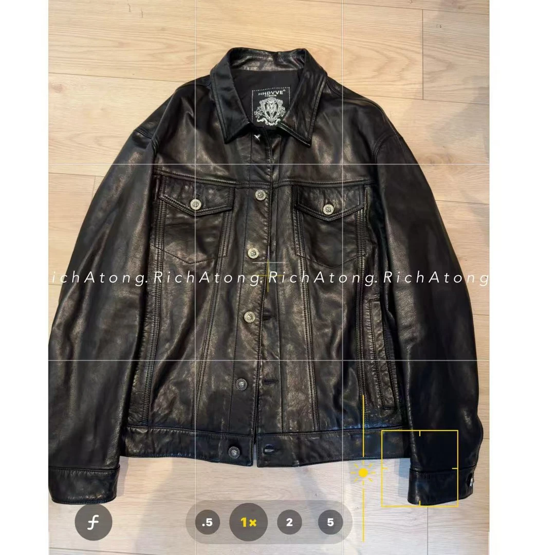 atong/阿彤-【姐夫皮衣】-2025 100%sheepskin翻领中古皮皮衣