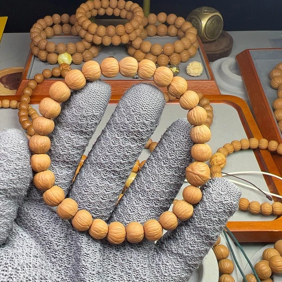 ❥***一手串猴头核桃原皮无修10南瓜手持