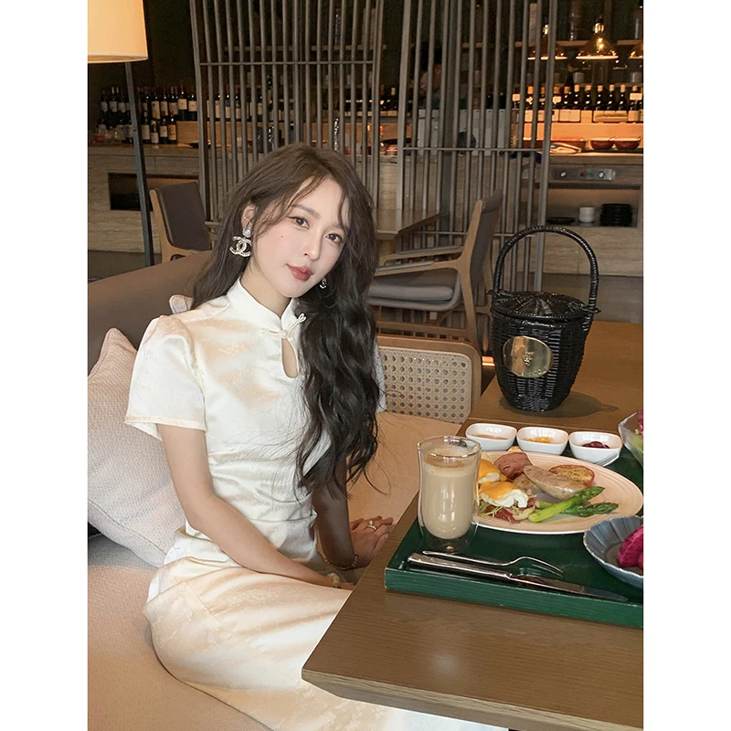 烟锁金陵 民国大小姐氛围 改良旗袍连衣裙QL241011