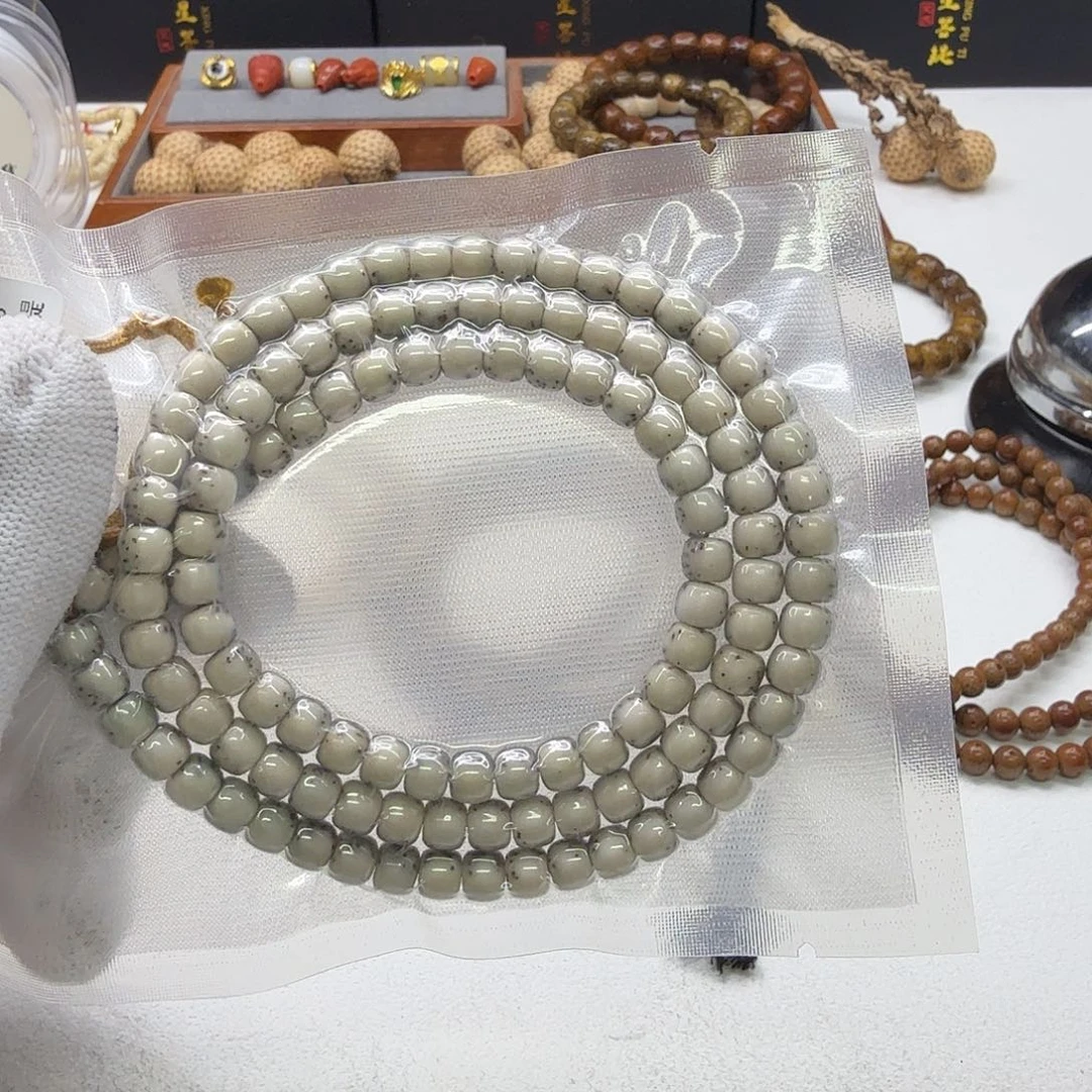 星月菩提吊坠32梵天头条冰白绿背河豚6左右108一物一图