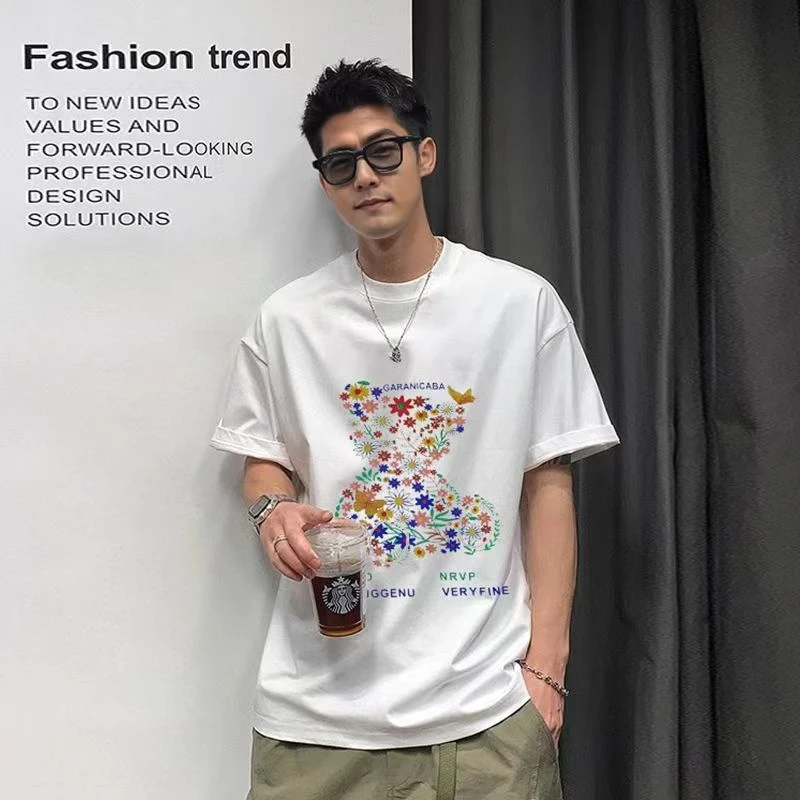 【一折粉丝福利】夏季潮牌男女同款百搭圆领T恤