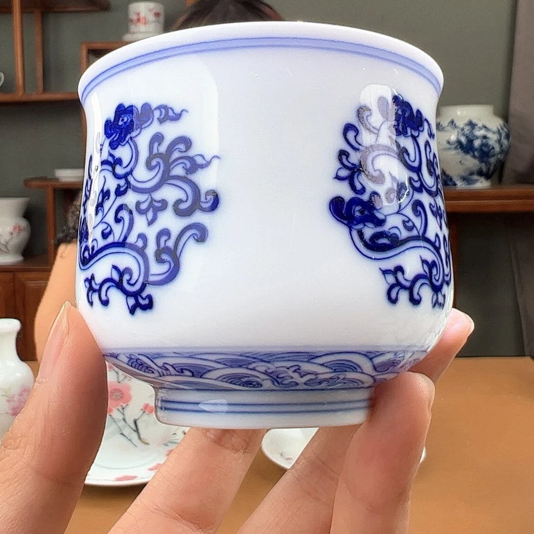 青花螭龙纹福筒杯