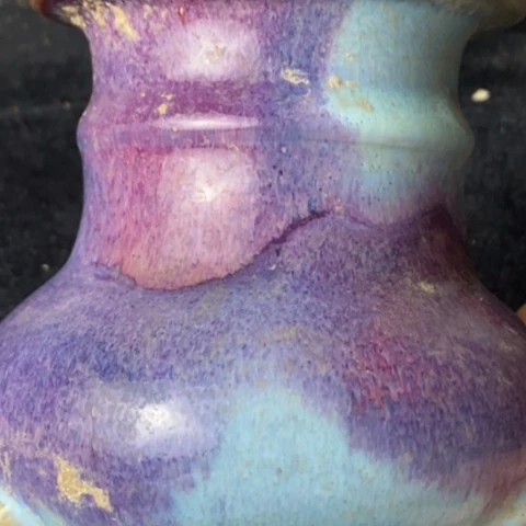 炉山**谷钧窑天蓝釉窑变三足炉