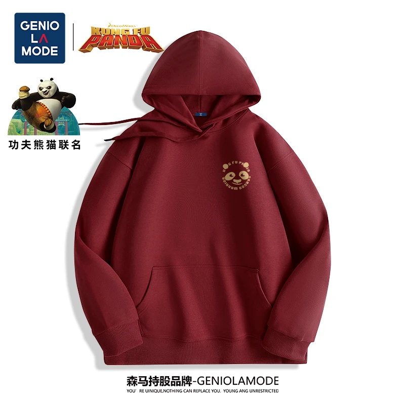 【功夫熊猫联名】GENIOLAMODE美式连帽情侣卫衣宽松ins潮牌印花上衣