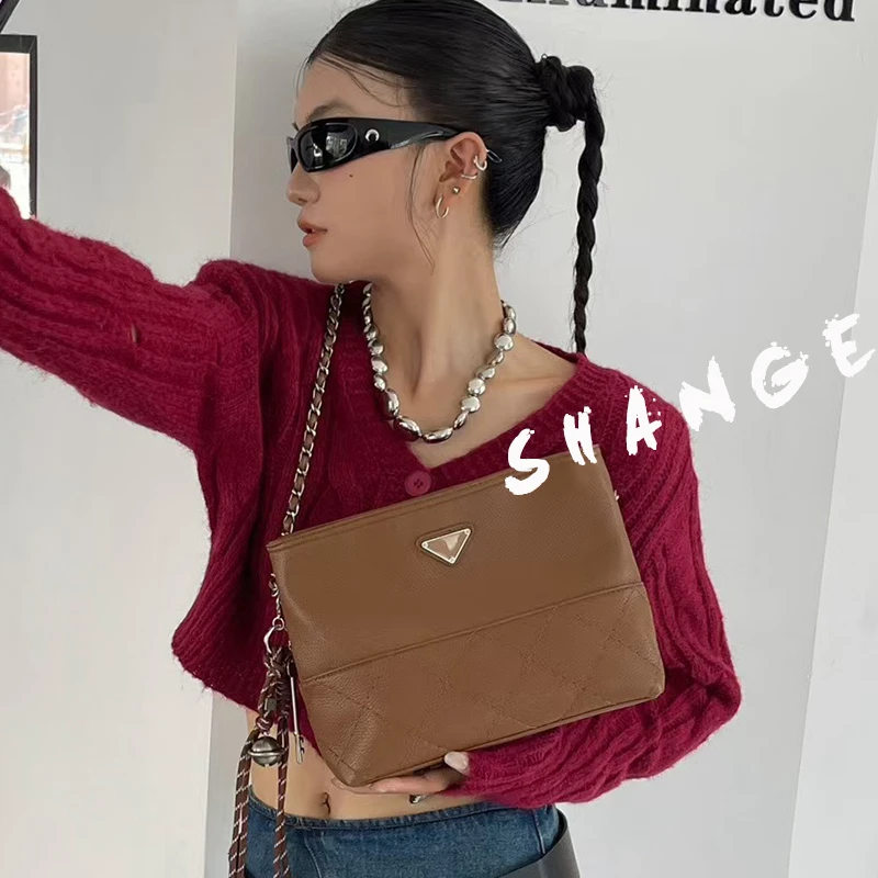 【尚恩CC】ZT-D7033-中古棕-26*9*20轻奢时尚女士新款单肩斜跨包