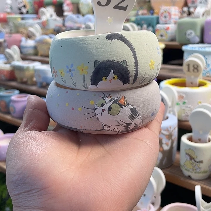 52……手工手绘花盆