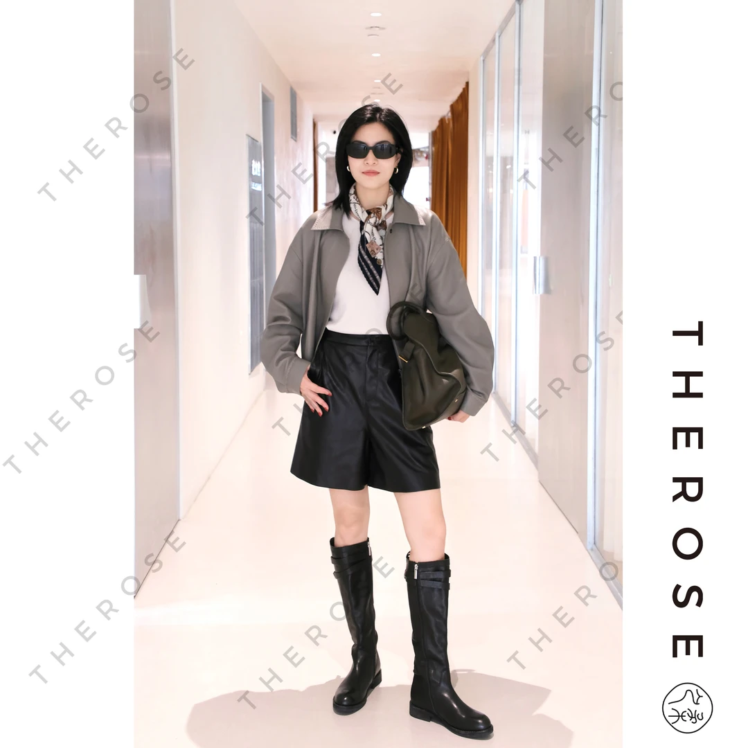 之柔【都柏林】新西兰进口全桶染鹿皮衣夹克老钱随性百搭气质外套女