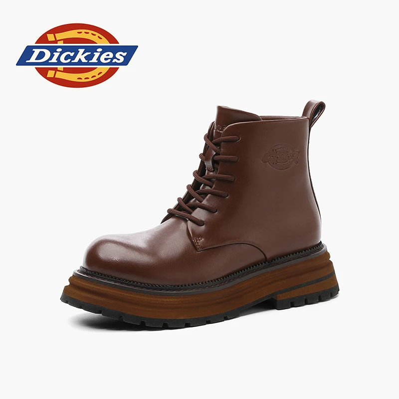 Dickies女鞋时尚休闲真皮复古马丁靴厚底靴子英伦风百搭潮流系带