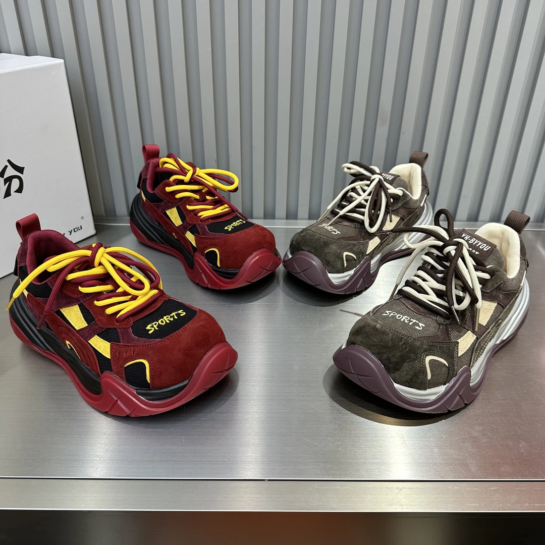 女士女款时尚户外情侣透气复古厚底防滑系带新款高定舒适潮流潮鞋