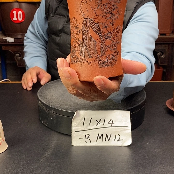 紫砂花盆货号一只MN12