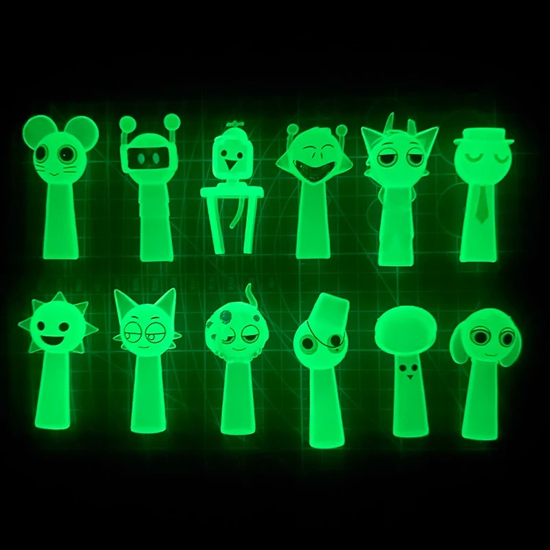 夜光版节奏盒子手办sprunki音乐游戏周边发光模型小摆件公仔玩具