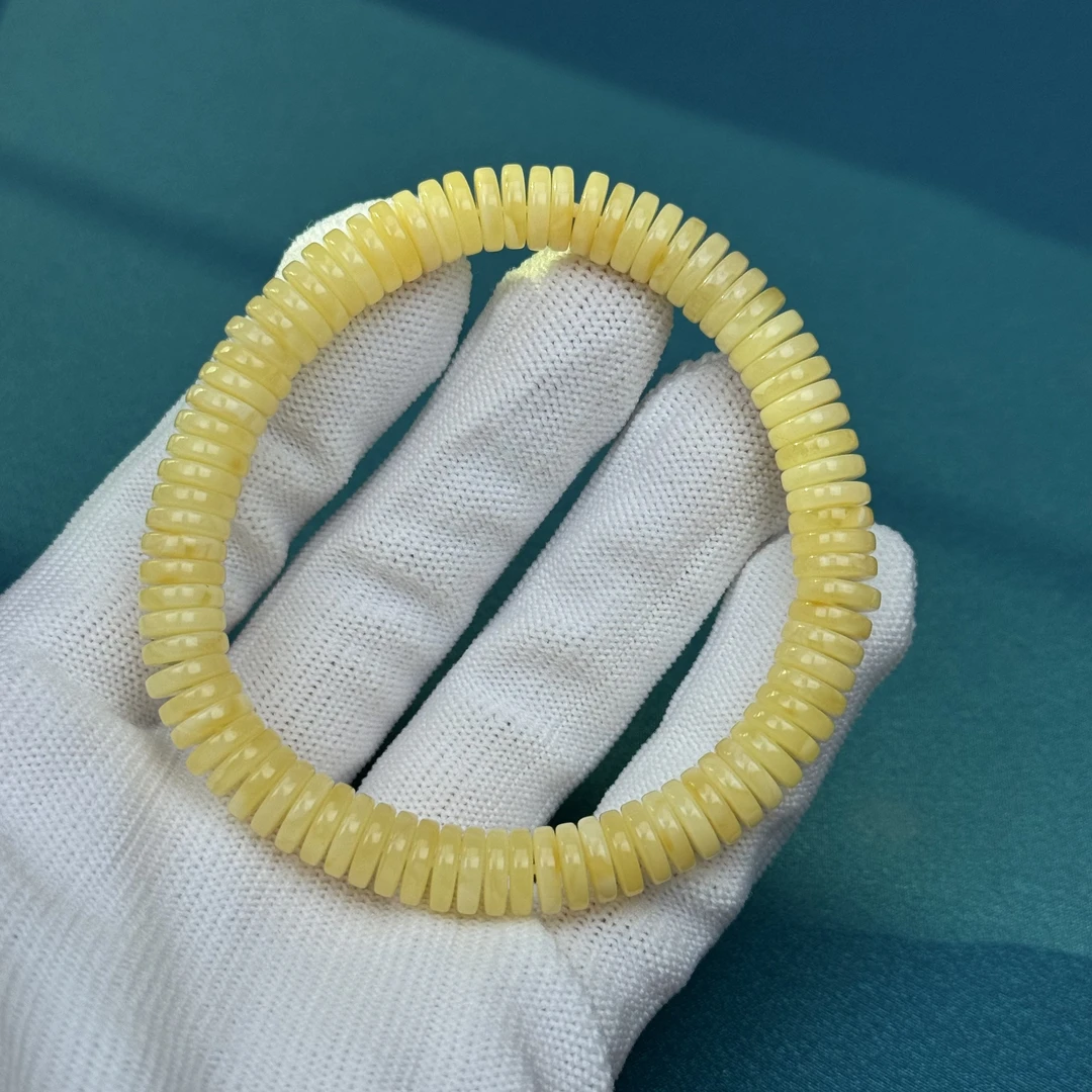 G1486天然原矿蜜蜡 药片单圈 8*2mm 35克价