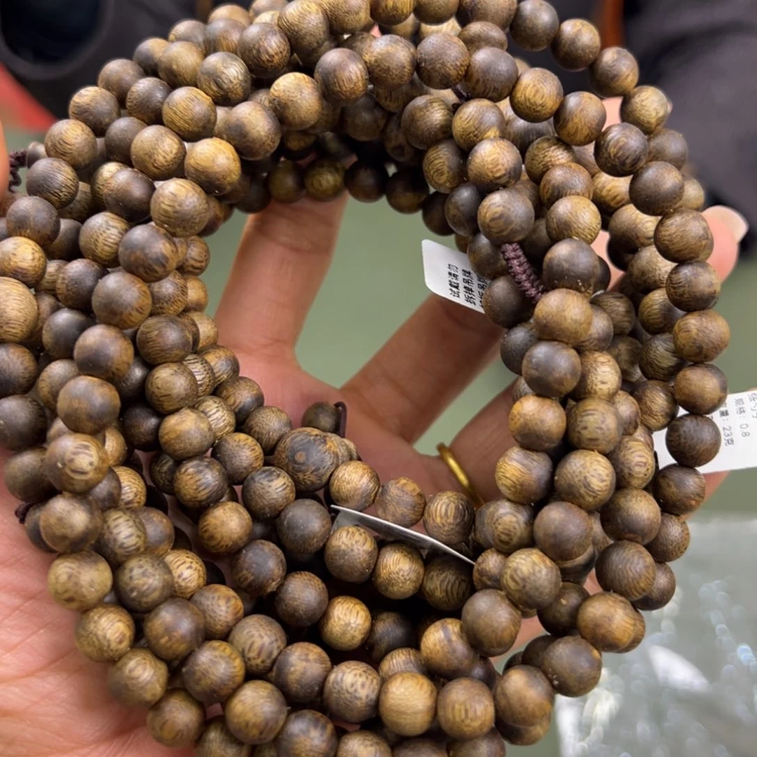 沉香手串乌身卡8/23g多圈多样性发一