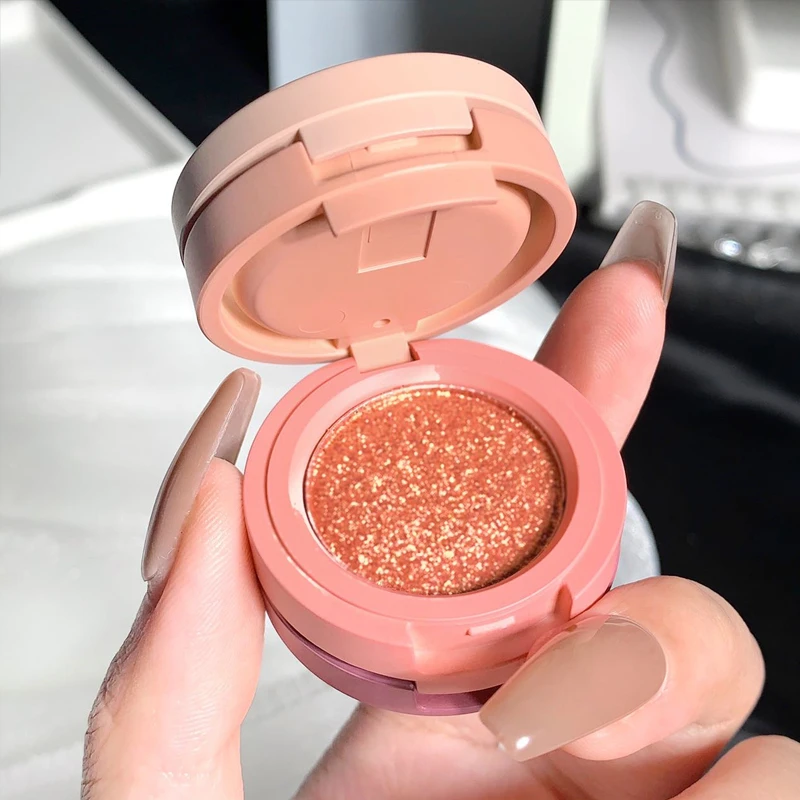 HERORANGE~轻风浮盈三色眼影盘三层夹心便当盒珠光哑光细闪大亮片